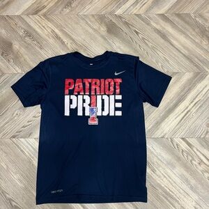Nike Navy Graphic Tee with Red and White Accents